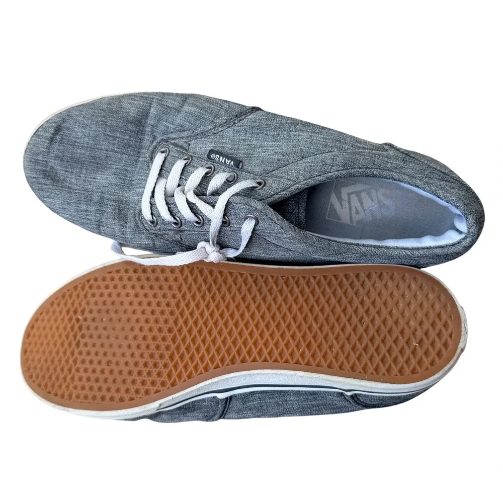 Vans Atwood Sneakers Mens 11 Grey Textile Low Top Skate Shoes Casual Minimalist